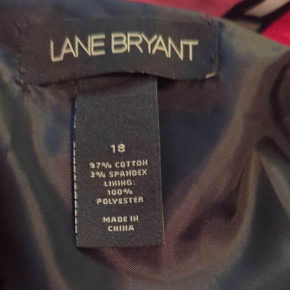 LANE BRYANT Sleeveless Abstract Belted Dress 18 - Picture 9 of 9